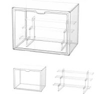 Dasellfa displeja futrālis, plexiglass kaste, akrila displeja futrālis, kolekcionāra vitrīna ar durvīm, mini figūriņām, mazām figūriņām, darbības figūriņām, rotaļlieta, automašīnu modeļi, kolekcionējamas figūras (36 x 23 x 27 cm)