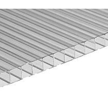 14 UV izturīgu polikarbonāta daudzsienu paneļu komplekts dārza siltumnīcai (605x1210x4mm)