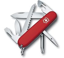 Victorinox Hiker kabatas nazis 13 funkciju koka zāģis Phillips skrūvgriezis zobu bakstāmais sarkans, sarkans
