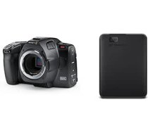 Blackmagic Design Pocket Cinema Camera 6K G2 & WD Elements Portatīvais ārējais cietais disks 5 TB (mobilā atmiņa, USB 3.0 interfeiss, Plug and Play, formatēts operētājsistēmai Windows) Melns ANEB0CW2Y4YZST