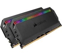 CORSAIR Dominator Platinum RGB 16GB (2 x 8GB) DDR4 3200 (PC4-28800) C16 1.35V AMD optimizēta atmiņa, melna