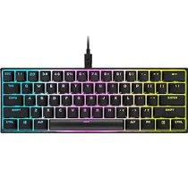 Corsair K65 RGB Mini 60% mehāniskā vadu spēļu tastatūra - Cherry MX RED slēdzis - PBT Double Shot taustiņu vāciņi - iCUE savietojams - QWERTY UK izkārtojums - melns ANEB08XJZ6126T