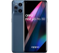 Oppo Find X3 Pro - Mobilais tālrunis 5G, 12 Go RAM + 256 Go, Ekrāns AMOLED 10 Bits 120Hz 6,7", Snapdragon 888, 2 Capteurs Sony 50 MP + Mikroskops, Ātrā uzlāde 100% līdz 35 minūtēm, 4500 mAh, zils