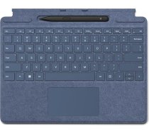 Microsoft Surface Pro 8 / 9 / X Signature tastatūra safīra zilā krāsā komplektā ar plānu pildspalvu 2 melnā krāsā