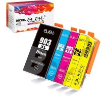 ejet 903XL Druckerpatronen Multipack Kompatibel für HP 903 XL Patronen mit Neustem Chip für HP Officejet Pro 6950 6960 6970 All-in-One Drucker (4 gab., melns, zils, ciāns, magenta, dzeltens)