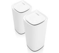 Linksys Velop Pro WiFi 6E Mesh sistēma MX6202-KE - Kognitīvais Mesh maršrutētājs ar 6 GHz frekvenču joslas piekļuvi un 5,4 Gbps - Mesh pārklājums līdz 550 m² un 400 ierīcēm - 2 ierīču iepakojums