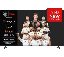 TCL 65V6B 65 collu, 4K Ultra HD, HDR televizors, Smart TV ar Google TV atbalstu (Dolby Audio, Motion Clarity, Voice Control, saderīgs ar Google Assistant, iebūvēts Chromecast)