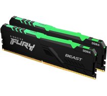 Kingston Fury Beast RGB 16GB (2x8GB) 2666MT/s DDR4 CL16 galddatora atmiņas komplekts ar 2 KF426C16BBAK2/16 atmiņām