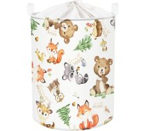 Clastyle 45L Cute Animals rotaļlietu kaste ar vāku Bērnu istabas glabāšanas grozs Veļas mazgājamās veļas grozs Bērnu rotaļlietu grozs drēbju rotaļlietām guļamistabā 36 x 45 cm