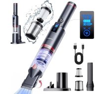 SmartAI rokas putekļsūcējs, 17000Pa Mini LED bezvadu rokas putekļsūcējs, 30 minūšu darbības ilgums, viegls akumulatora putekļsūcējs automašīnai, mājai, autofurgonam, mājdzīvnieku matiem, ar uzlādes statīvu,