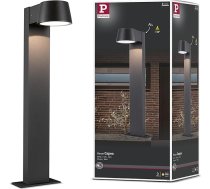 Paulmann Capea 94454 LED āra apgaismojums Bollard Light IP44 Warm White Ieskaitot 1 x 6 vatu āra apgaismojums Black Aluminium Garden Lamp 3000 K Grey