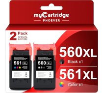 MYCARTRIDGE PHOEVER 560 561 kasetnes XL PG-560XL CL-561XL multipakete Canon printeru kasetnes 560 560 PG 560 XL melnā krāsā un CL 561 XL melnā krāsā printerim TS5350 TS5351 TS5352 TS5353 TS7451 Printeris