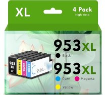 Timink 953XL saderīgas HP 953XL HP 953 tintes kasetnes HP Officejet Pro 7720 tintes kasetnes 7730 7740 8210 8710 8710 8715 8720 8725 8730 8740 printerim (4 iepakojumā)