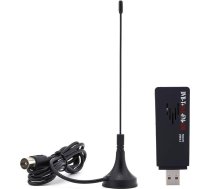 USB 2.0 Digital SDR + DAB + FM HDTV TV Stick + RTL2832U TV uztvērēja komplekts ar antenas piesūcekņa stiprinājumu un tālvadības pulti ciparu virszemes video un radio programmu ierakstīšanai