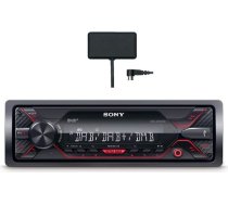 Sony DSX-A310KIT, DAB+/UKW multivides uztvērējs, USB, AUX, 4x 55 W, krāsojums: rot (ar DAB+ antenu)