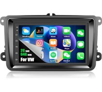 2G + 64G CAMECHO Android 13 auto radio ar satelītnavigāciju VW, Double DIN auto radio ar 7 collu ekrānu Bluetooth RDS/FM MirrorLink un USB priekš Golf V VI 5 6 Polo CC Passat B6 Tiguan EOS Scirocco