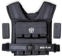 Eric Flag - svara veste 20kg vai 10kg, noņemami metāla atsvari, regulējama treniņveste krosa treniņiem, spēka treniņiem, kalistēnikai un trenažieru zālei, augstas kvalitātes svara veste sievietēm un vīriešiem
