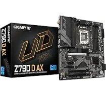 Gigabyte Z790 D AX mātesplate — atbalsta Intel Core 14th Gen CPU, 12+1+1 Phase Digital VRM, līdz 7600MHz DDR5 (OC), 3xPCIe 4.0 M.2, Wi-Fi 6E, 2.5GbE LAN, USB 3.2 Gen 2 ANEB0CTMYNBF4T