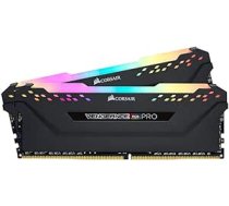 Corsair Vengeance RGB Pro 16GB (2x8GB) DDR4 3600 (PC4-28800) C16 galddatora atmiņa — melna