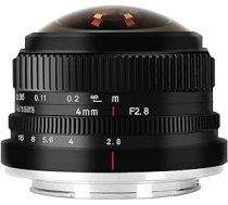 7 Artisans 4 mm F2.8 Fisheye īpaši platleņķa objektīvs APS-C manuālā fokusa primārais objektīvs, kas ir savietojams ar Fujifilm FX-Mount spoguļkameru X-T1 X-T2 X-T3 X-T20 X-T30 X-E1 X-E2 X- E3