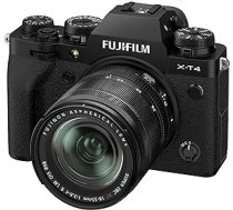 FUJIFILM X-T4 sistēmas kamera (26,1 megapikseļi, X-Trans CMOS 4 sensors, 7,6 cm (3 collu) skārienjutīgs LCD) ar XF18-55mmF2.8-4 R LM OIS objektīvu komplektu, melns