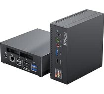 NiPoGi Mini PC AMD Ryzen 7 3750H (4C/8T, līdz 4.0GHz), 16GB DDR4 512GB M.2 SSD mini dators, 4K @ 60Hz trīskāršā displeja mini spēļu dators, HDMI/C tipa/DP izeja, RJ45-LAN, WiFi 5, BT 4.2