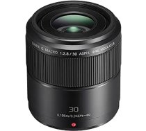 Panasonic H-HS030E LUMIX G Makro 30 mm F2.8 ASPH.Objektiv (OIS Bildstabilisator, Bildwinkel 40°, Filtergrröße 46 mm) schwarz