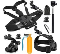 SHOOT Outdoor Travel Zubehör Kit for GoPro Hero 8/ Hero 7 / Hero6 /Hero5 / Hero3+/4 SJCAM SJ4000 SJ5000 SJ6000 DBPOWER AKASO VicTsing APEMAN WiMiUS Rollei QUMOX Lightdow Campark un Sony Sports DV