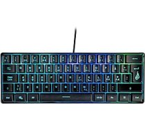 SureFire Kingpin X1 60% spēļu tastatūra Nordic, spēļu multivides tastatūra maza un mobilā, RGB tastatūra ar apgaismojumu, 25 anti-ghosting taustiņi, skandināvu izkārtojums QWERTY