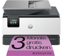 HP OfficeJet Pro 9120e daudzfunkciju printeris, 3 mēnešu bezmaksas drukāšana ar iekļautu HP Instant Ink, HP+, printeris, skeneris, kopētājs, fakss, Wi-Fi, LAN, abpusējais, gaisa nospiedums, pelēks/balts