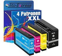 Tito-Express 4 printeru kasetnes, kas ir saderīgas ar HP 953XL, kas paredzētas HP OfficeJet Pro 7720 7740WF 7700 Series 7730 8200 Series 8210 8216 8218 8710 8715 8718 8719 no Platinum Series ANEB073JQ4MNCT