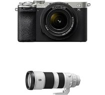 Sony Alpha 7C II | Bezspoguļa pilna kadra kamera ar SEL2860 tālummaiņas objektīvu (28–60 mm, F4–5.6, kompakts, 33 MP, reāllaika automātiskais fokuss, 10 BPS, 4K video, noliecams LCD skārienekrāns) Sudrabs + SEL200600G