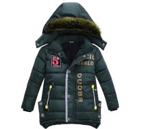 XXYsm Ziemas bērnu zēnu jaka, silts apģērbs ar kapuci, stepēta jaka, mētelis, mētelis ar kapuci - Parka navy