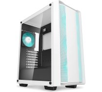 DeepCool CC560 WH V2 Mid-Tower ATX tipa datorkorpuss, 4 x iepriekš uzstādīti 120 mm LED ventilatori, rūdīta stikla sānu panelis, balts