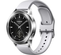 Xiaomi Watch S3 1,43 collu AMOLED displejs, sirds ritma monitorings, SpO2 un stresa monitorings, 150+ sporta režīmi, līdz 15 dienu akumulatora darbības laiks, sudraba krāsā