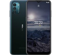 Nokia G21 viedtālrunis 6,5 collu HD+ 90 Hz kadru nomaiņas ātrums Android 11 4 GB RAM/64 GB ROM uSD Atbalsta līdz 512 GB 5050 mAh 50 MP 2 MP Makro 2 MP Dziļums 18 W Ātrā uzlāde Saderīgs ar Nordic Blue