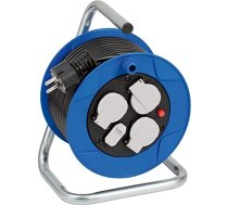 Brennenstuhl Garant Compact Cable Reel 3-Way with USB for Indoor Use (iekštelpu kabeļu rullis ar USB uzlādes funkciju un 15 m kabeli, ražots Vācijā), zils