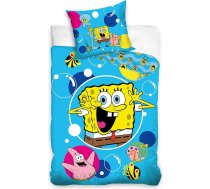 MTOnlinehandel Squarepants gultasveļa Segas pārvalks 135 x 200 cm 80 x 80 cm Kokvilna - Spongebob Bērnu gultasveļa meitenēm un zēniem - 2 gabali - 1 spilvendrāna 80 x 80 cm + 1 sega 135 x 200 cm