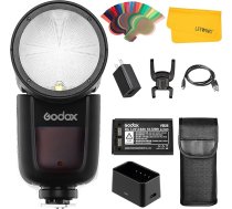 Godox V1S V1-S 76Ws 2.4G Fresnel Zoom bezvadu TTL kameras zibspuldze ar apaļo galvu, kas saderīga ar Sony a7RII a7R a58 a99 ILCE6000L a7RIII a7R3 a9 a77II a77 a77 a350 kamerām