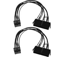 ECSiNG 2 x 24 pin uz 10 pin ATX barošanas kabelis saderīgs ar Lenovo H110 Q170 PC pamatplates barošanas adaptera kabelis 18AWG 32cm