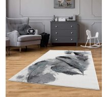 paklājs pilsētas paklājs Bērnuistabas mēbeles Krēmkrāsas, pelēks - Bērnu paklājs Modern Feather - 140 x 200 cm - Bērnu istabas paklāji Zēni un meitenes - Paklājs ar īsu pūru Dzīvojamā istaba Pusaudžu istaba