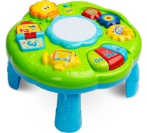 TOYZ - Bērnu spēļu galds no 18 mēnešiem - Zoo spēļu galds - ar gaismu, mūziku, spoguli - ar noņemamu spēļu tāfeli - pārnēsājams ceļojuma un spēļu galds - bērnu rotaļlieta, dāvana zēnam vai meitenei