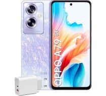 OPPO A79 5G 8+256GB, Android viedtālrunis bez līguma, 90 Hz 6,72 collu LCD, 50 MP aizmugurējā kamera, Google Play, NFC, GPS, Dual SIM bez SIM kartes, violets, mobilais tālrunis