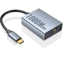 ZEXMTE USB C uz Ethernet adapteris Chromecast ar Google TV, USB C uz RJ45 1000Mbps Ethernet tīkla adapteris, saderīgs ar Chromecast Google TV (HD/4K), klēpjdatoru, planšetdatoru - līmlente pievienota komplektā