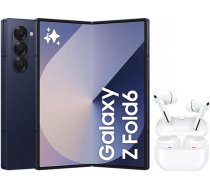 Samsung Galaxy Z Fold6 viedtālrunis ar mākslīgo intelektuālo intelektu, bez SIM bloķēšanas, bez līguma, 256 GB atmiņa, ilgs akumulatora darbības laiks, Navy + Buds3 Pro bezvadu Bluetooth austiņas, aktīvā trokšņu slāpēšana (ANC)