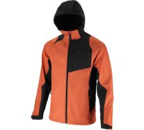 Softshell jaka ar kapuci ķieģeļu-melnā krāsā, "3xl", ce, lahti