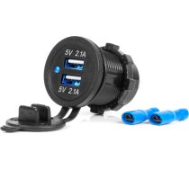 Auto lādētājs ar usb ligzdām ūdensizturīgs 4.2a 2xusb 12v 24v -04217