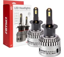 LED automašīnu spuldzes sērija k3 h3 12v 6000k canbus amio-03681