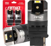 LED spuldzes canbus pro series p27w t25 2x1860smd balta 12v 24v amio-03597