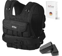 DH FitLife regulējama svērta veste 20 kg Kompakta un stabila muskuļu veidošanai un spēka treniņiem, svērta veste skriešanas veste sievietēm vīriešiem fitnesa veste treniņu veste